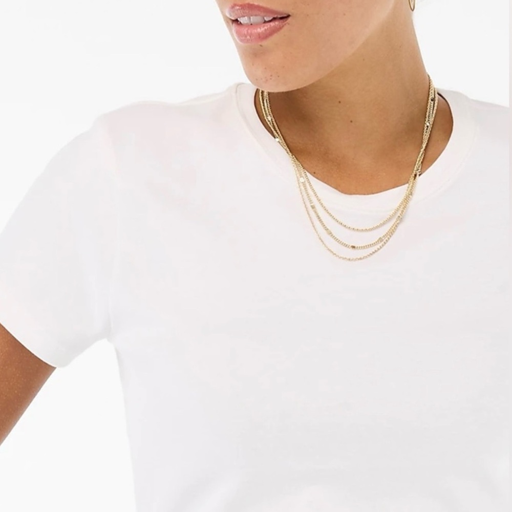 NWT J. Crew Women’s Essential short-sleeve crewneck tee White - MAKE UP COLLAR